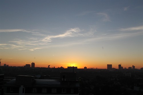 Wonderful sunrise on Binary Studio terrace.