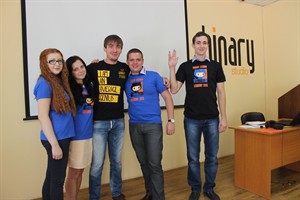 PHP group with coach Denis at Binary Studio Academy 2013.