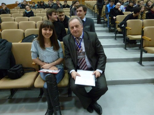 Binary Studio HR specialist Kateryna Potanina with Anoprienko Aleksandr Yakovlevich - the dean of Computer Science and Technologies Department of   Donetsk National Technical University.