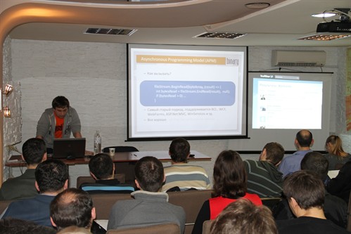 Binary Studio .NET developer Dmitry Kushnier talked about Asynchronous Development.